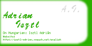 adrian isztl business card